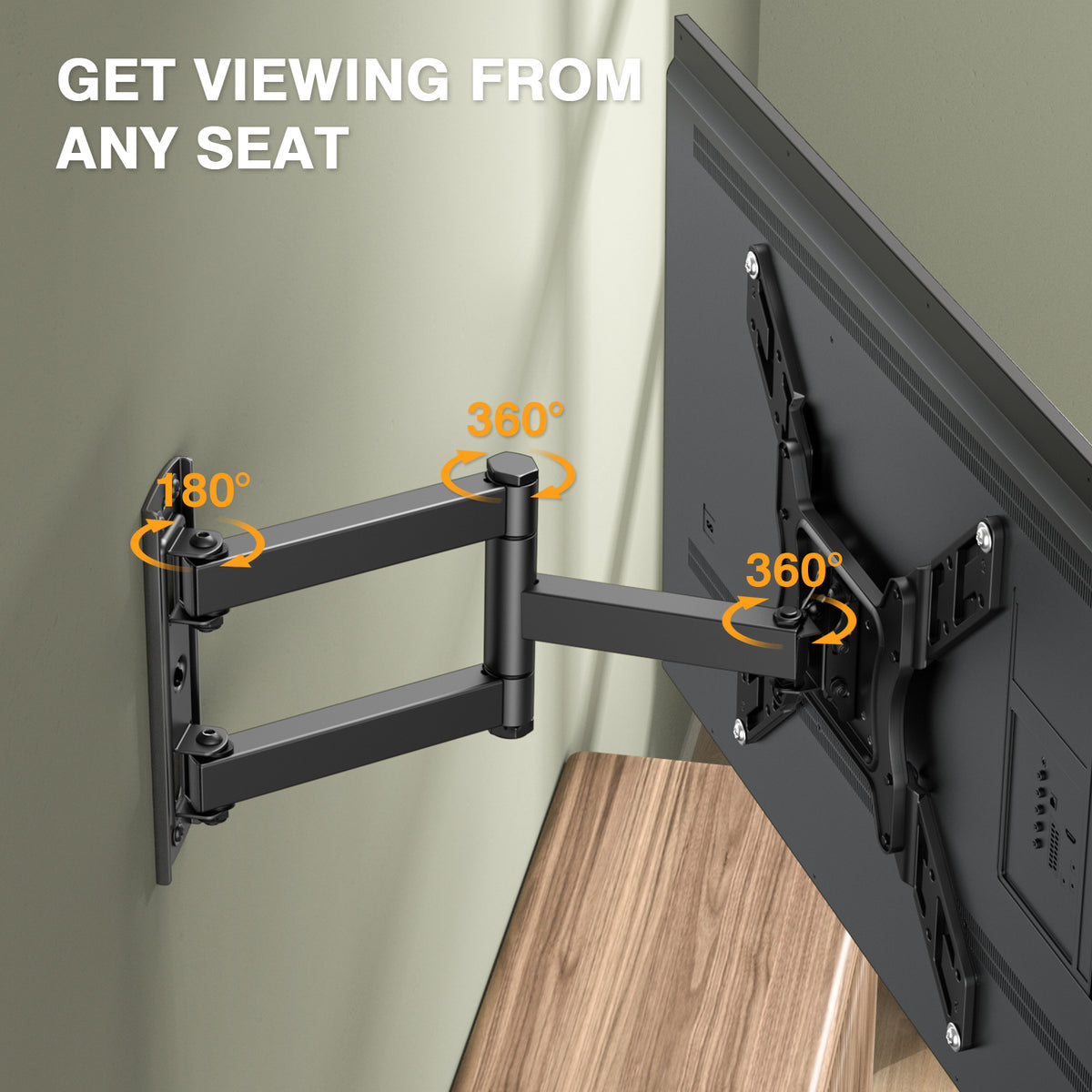 Full Motion TV Wall Mount For 26" to 60" TVs – Perlegear UK